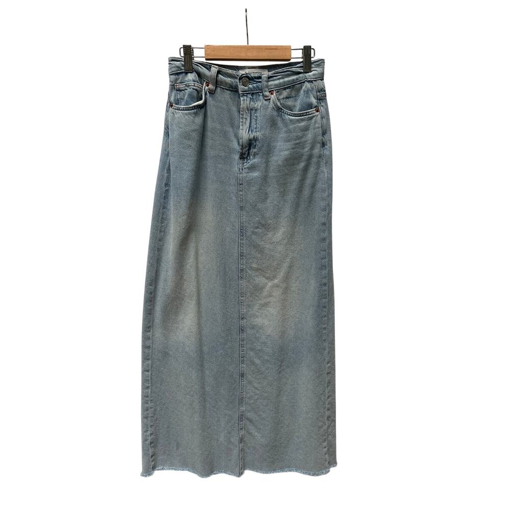 Reformation Kass Maxi Denim Skirt Size 23